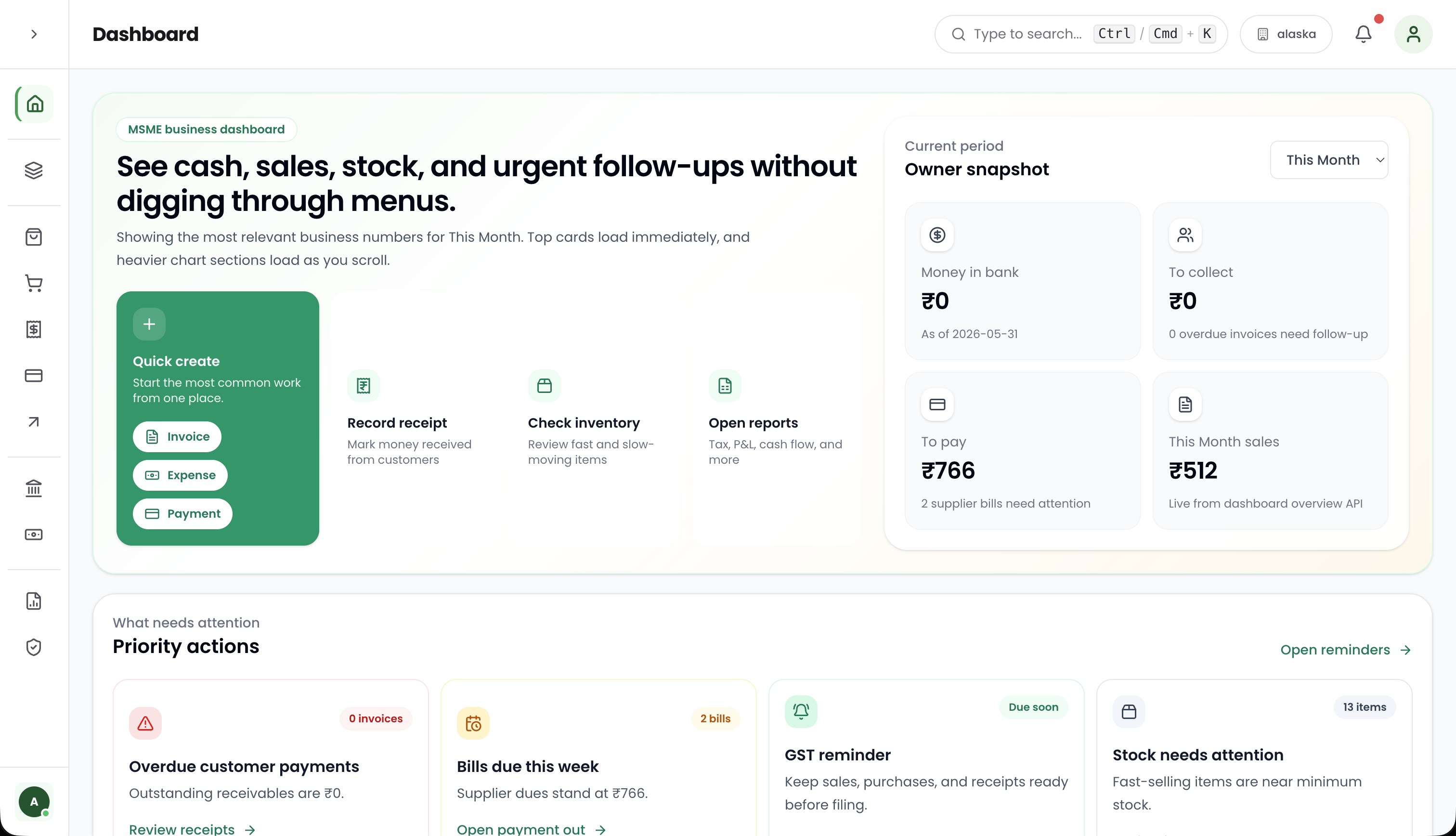 Finanxer Dashboard